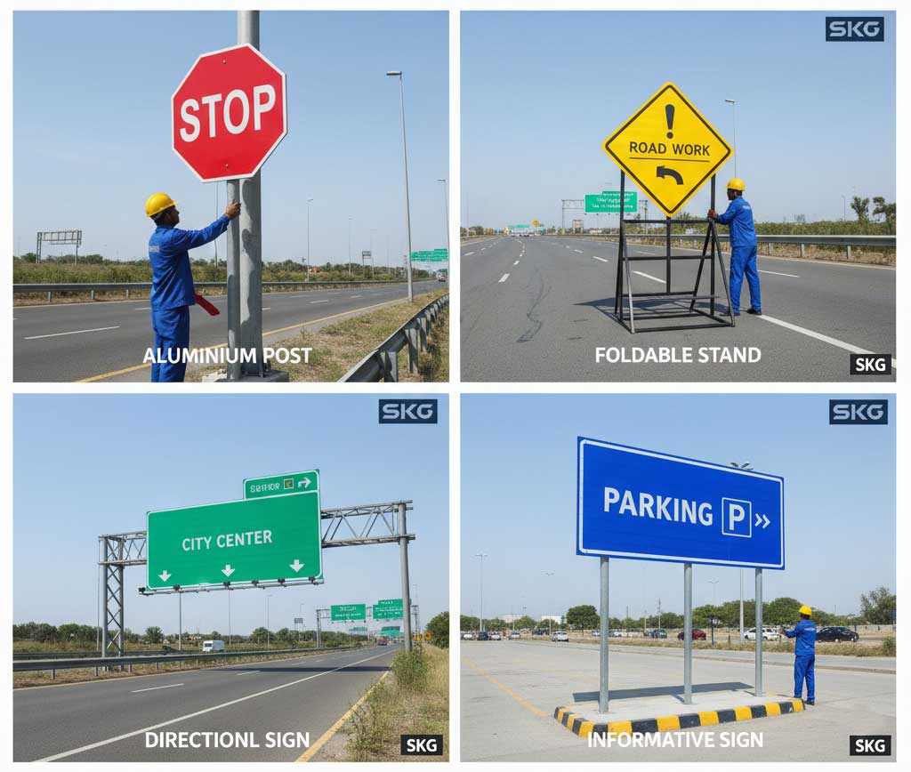 Aluminium High Intensity Reflective Traffic and Informative Signs