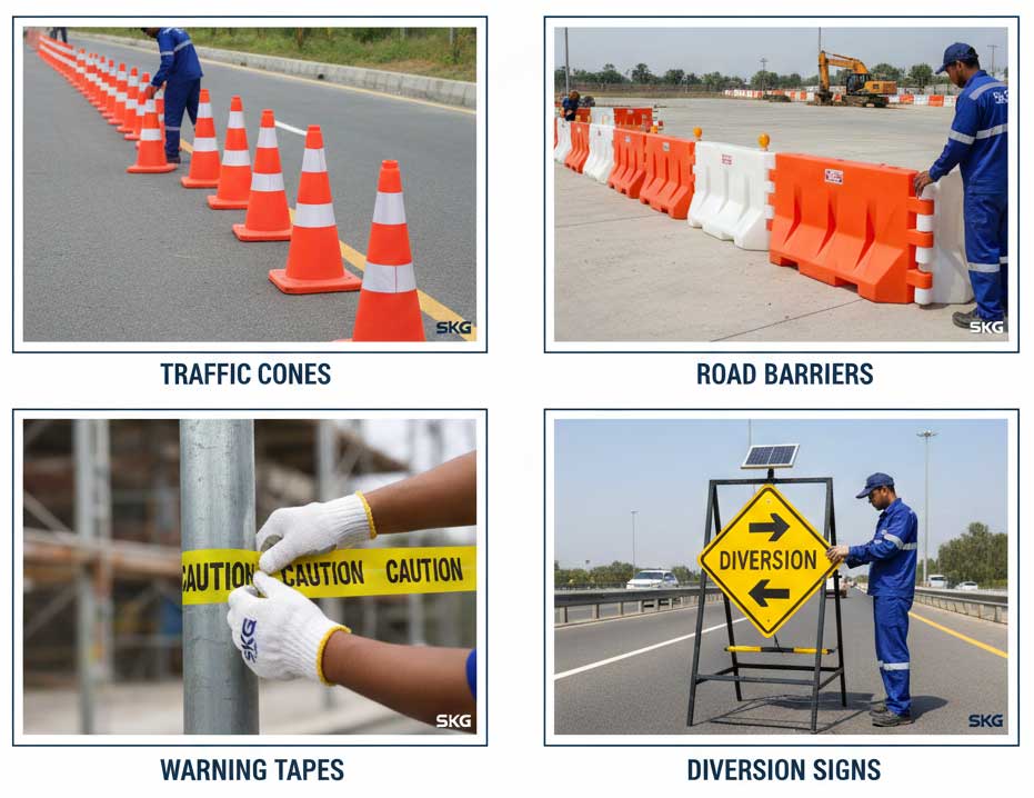 Traffic Cones, Barriers, Warning Tapes, etc.