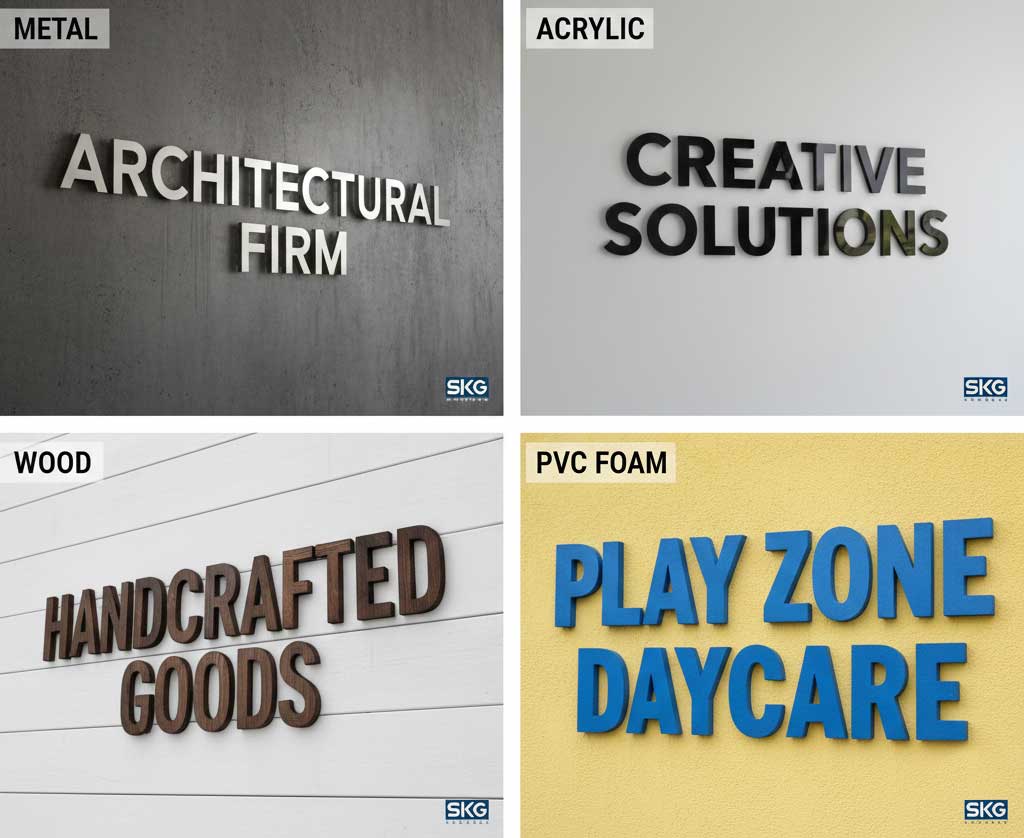 Non-Illuminated Cut Letter Signs